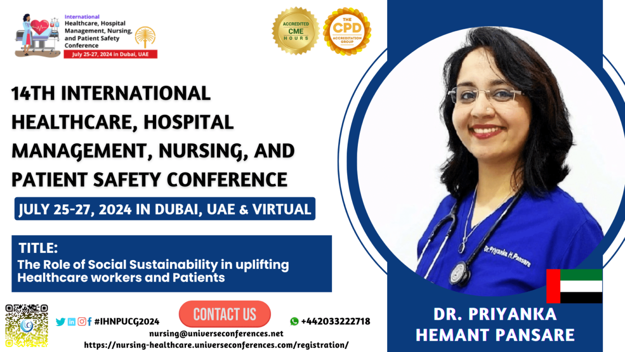 Dr. Priyanka Hemant Pansare_14th International Healthcare, Hospital Management, Nursing, and Patient Safety Conference