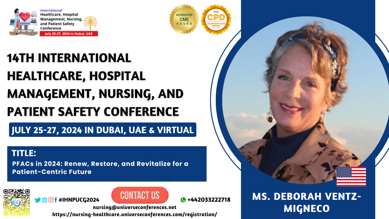 Ms. Deborah Ventz-Migneco_14th International Healthcare, Hospital Management, Nursing, and Patient Safety Conference