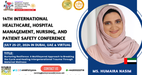 Ms. Humaira Nasim_14th International Healthcare, Hospital Management, Nursing, and Patient Safety Conference