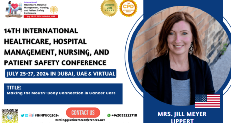 Mrs. Jill Meyer Lippert_14th International Healthcare, Hospital Management, Nursing, and Patient Safety Conference