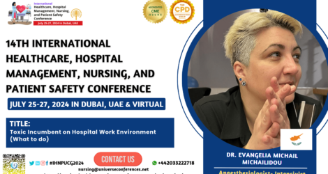 Ms. Evangelia Michail Michailidou _14th International Healthcare, Hospital Management, Nursing, and Patient Safety Conference