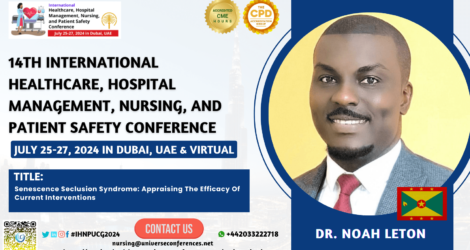 Dr. Noah Leton_14th International Healthcare, Hospital Management, Nursing, and Patient Safety Conference